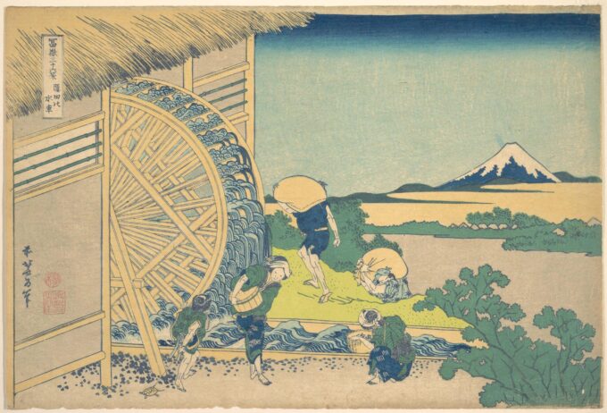 Hokusai la ruota d’acqua a onde – Katsushika Hokusai Katsushika Hokusai 105x70