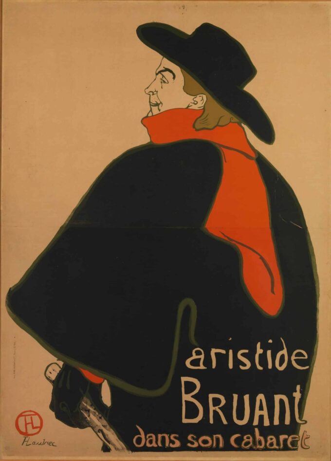 Aristide Bruant nel suo cabaret – Toulouse Lautrec Henri de Toulouse-Lautrec 70x105