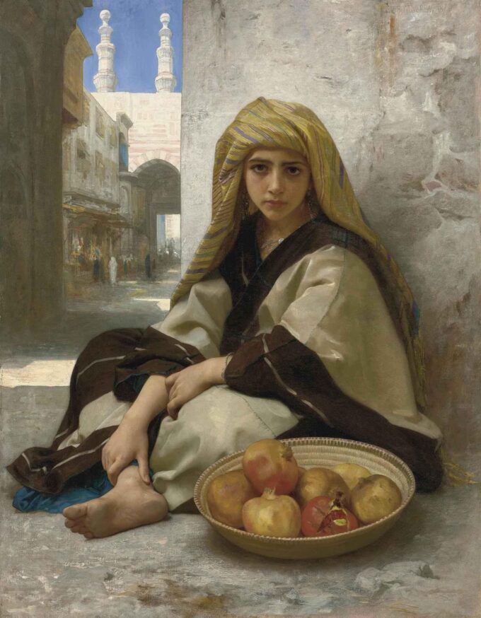 Il venditore di granate – William Bouguereau William Bouguereau 70x85