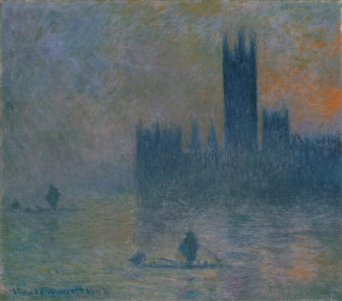 Londra, il Parlamento (Effetto di nebbia) (W 1609) – Claude Monet Claude Monet 70x70