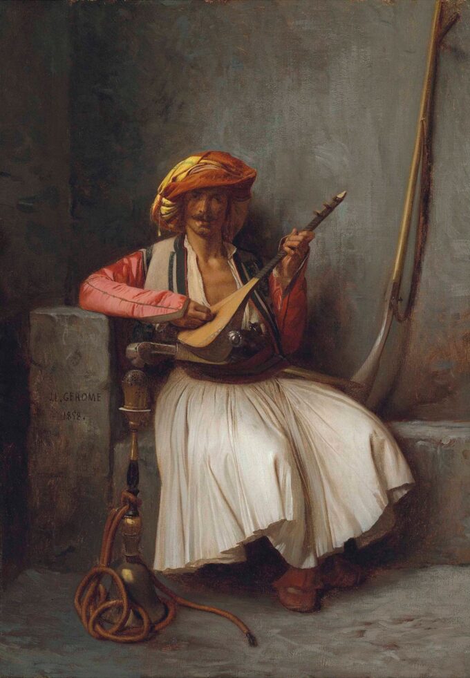 Il suonatore di mandolino – Jean-Léon Gérôme Jean-Léon Gérôme 70x105