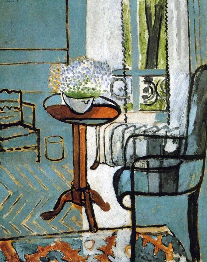 L’interno della finestra con dei myosotis – Matisse Henri Matisse 70x85