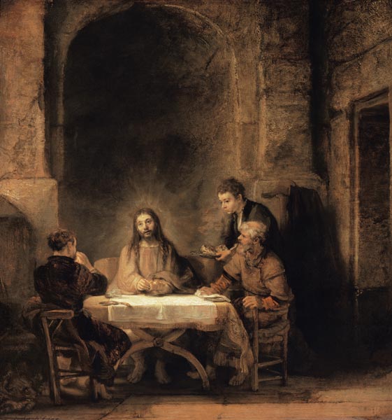 Il Cristo in Emmaus – Rembrandt van Rijn Rembrandt van Rijn 70x70