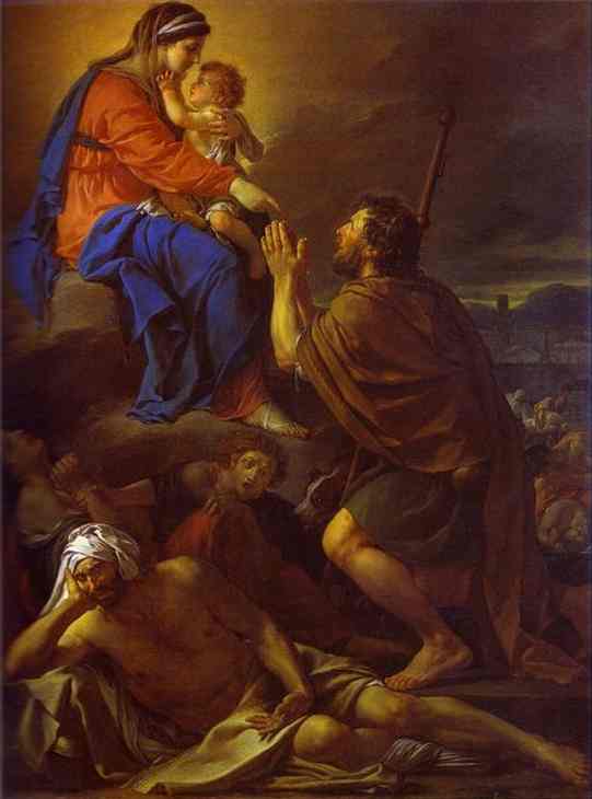 San Rocco che intercede presso la Vergine per i malati di peste – Jacques-Louis David Jacques-Louis David 70x85