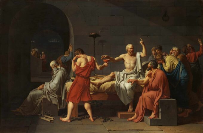 La morte di Socrate – Jacques-Louis David Jacques-Louis David 105x70