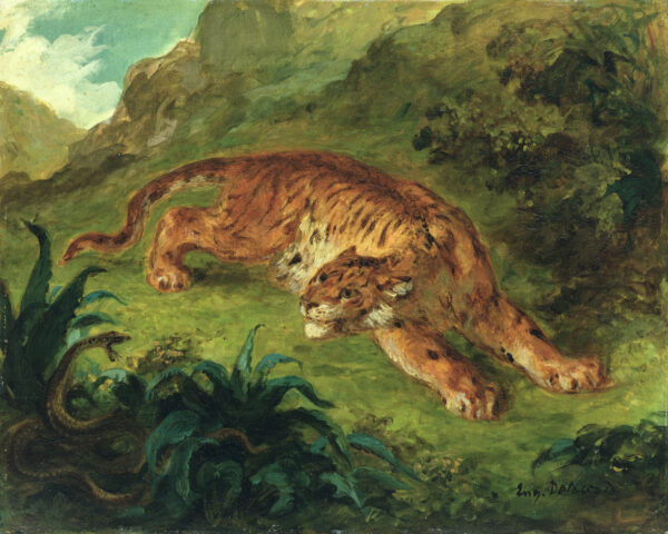 Tigre e serpente – Eugène Delacroix Eugène Delacroix 85x75