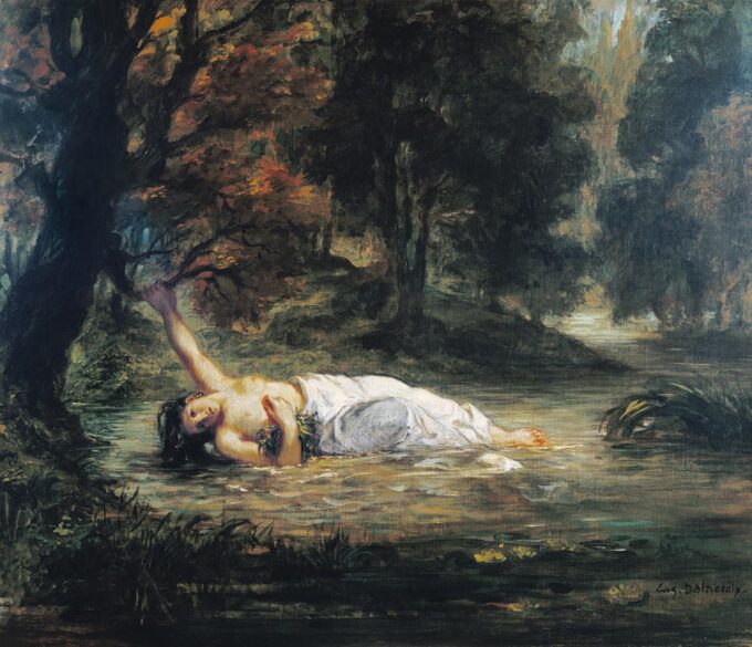 La Morte di Ofelia – Eugène Delacroix Eugène Delacroix 85x75