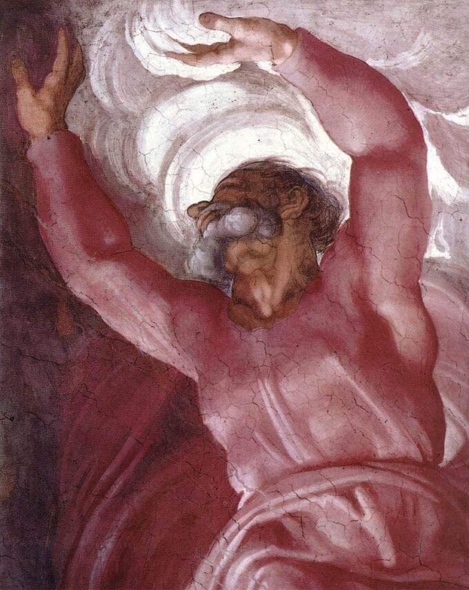 La Separazione della luce e delle tenebre – Michelangelo Michelangelo Buonarroti 70x85