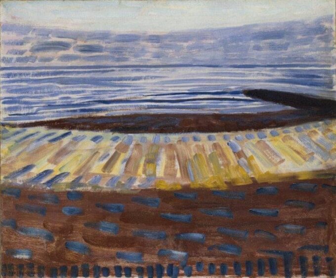 La mer dopo il tramonto – Mondrian Piet Mondrian 85x75