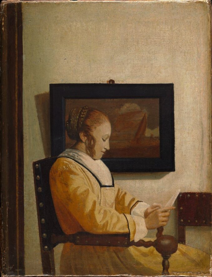 Giovane donna che legge – Johannes Vermeer Jan Vermeer 70x85