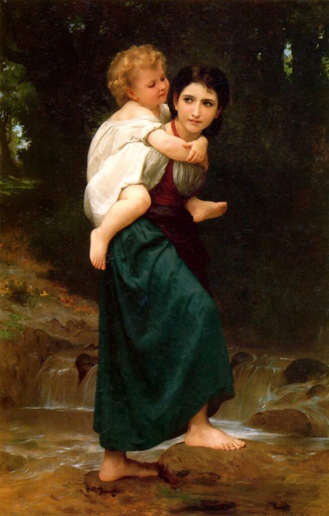 Il passaggio del guado – William Bouguereau William Bouguereau 70x105