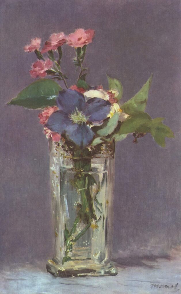 Clematis in un vaso di cristallo – Edouard Manet Édouard Manet 70x105