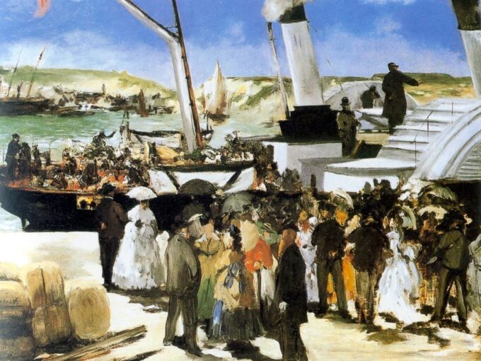 La partenza del vapore da Folkestone – Edouard Manet Édouard Manet 85x75