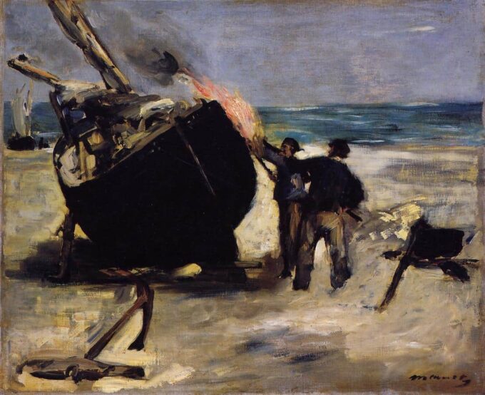 Il battello catramato – Edouard Manet Édouard Manet 85x75