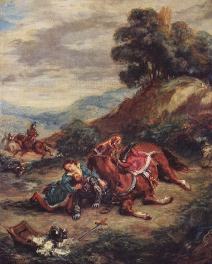 La morte di Lara I – Eugène Delacroix Eugène Delacroix 70x85