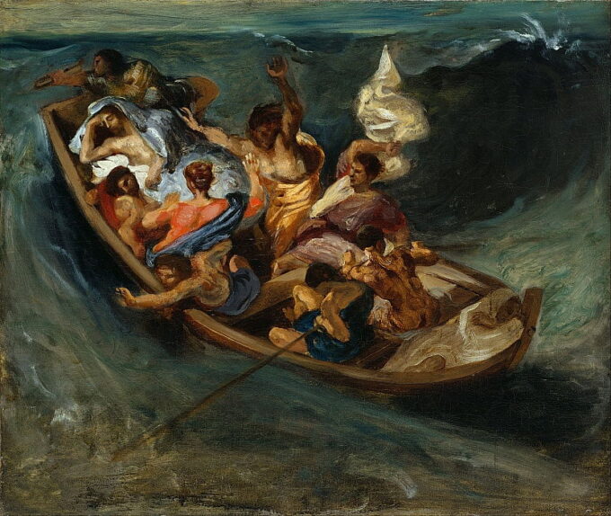 Cristo nell’onda del mare – Eugène Delacroix Eugène Delacroix 85x75