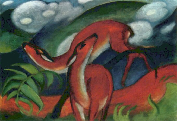 Cerf rosso II – Franz Marc Franz Marc 105x70