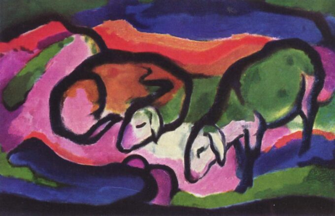 Moutons – Franz Marc Franz Marc 105x70