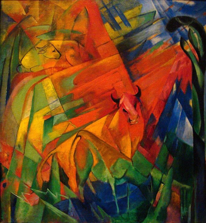 Animali in un paesaggio – Franz Marc Franz Marc 70x70