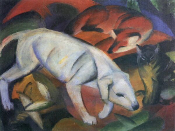 Tre animali (cane, volpe e gatto) – Franz Marc Franz Marc 85x75