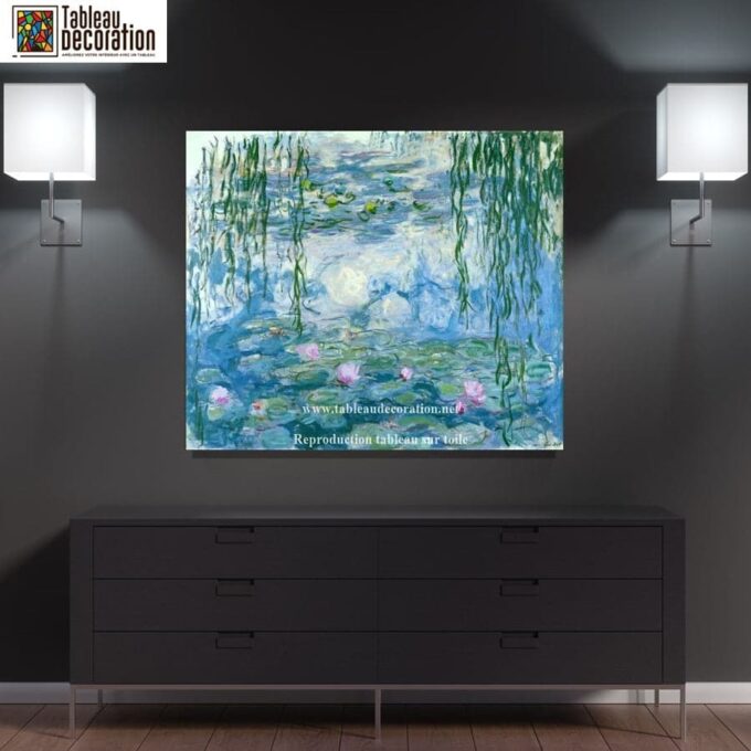 Ninfee – Tavolo Monet "Les Nymphéas" di Claude Monet 85x75 4