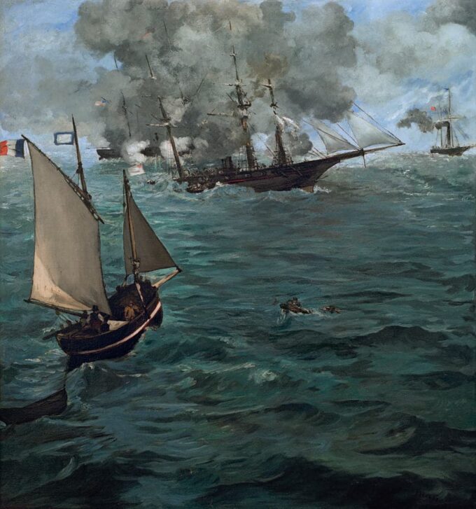 La battaglia del Kearsarge e dell’Alabama – Edouard Manet Édouard Manet 70x70