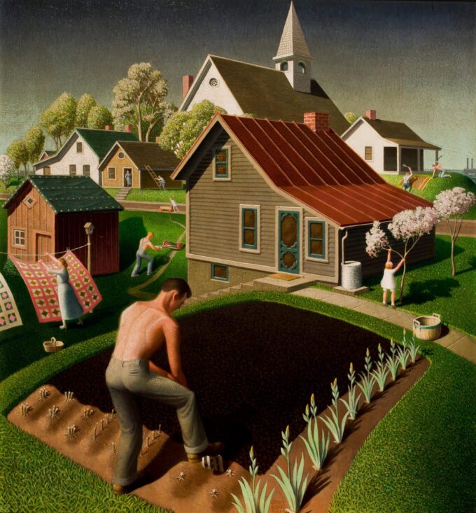 La primavera in città – Grant Wood Grant Wood 70x70