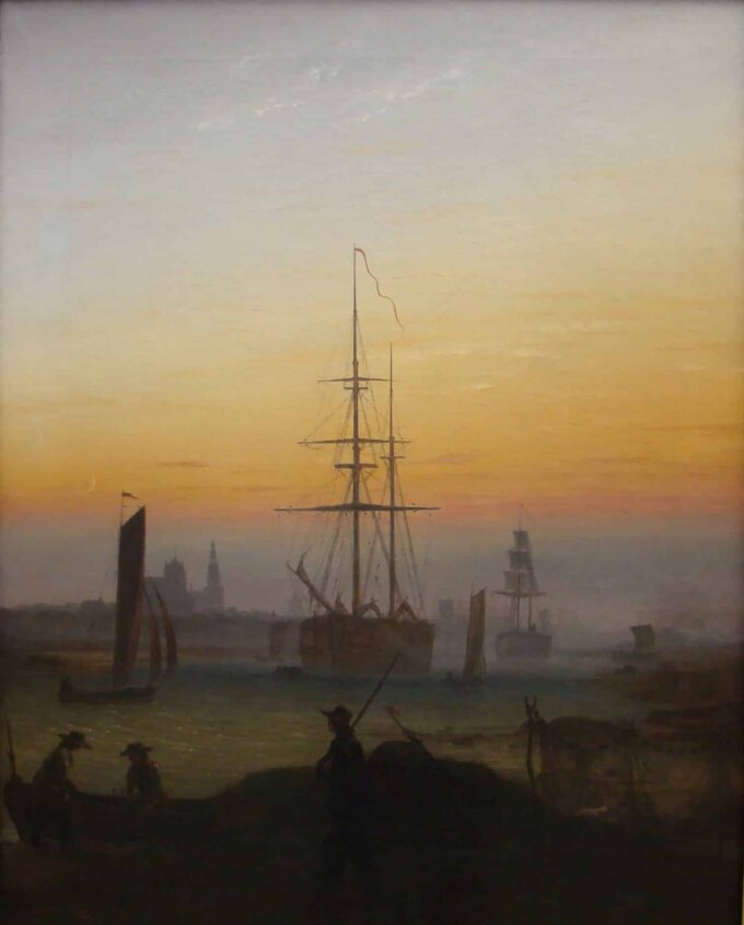 Il Porto di Greifswald – Caspar David Friedrich Caspar David Friedrich 70x85