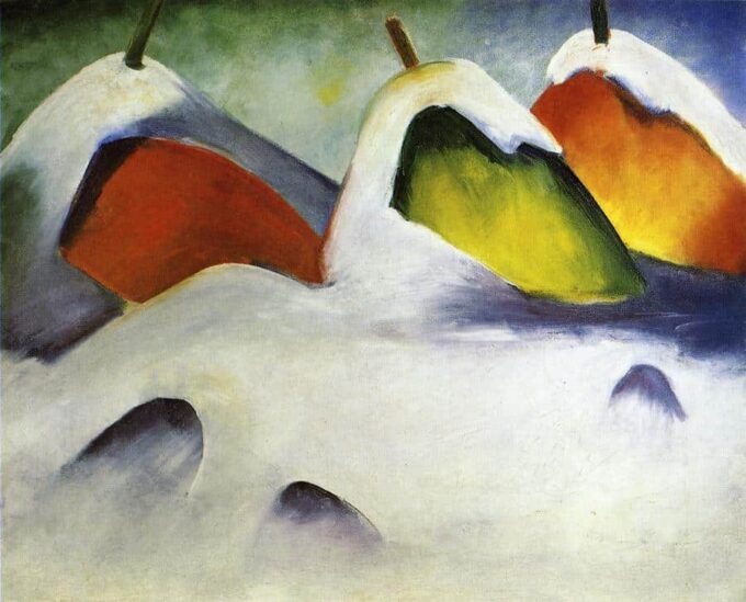 Stivali di fieno nella neve – Franz Marc Franz Marc 85x75