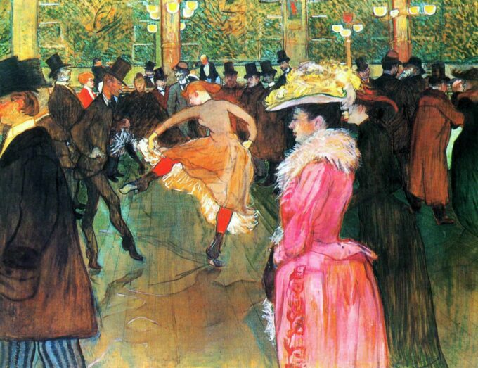 La Danza al Moulin-Rouge – Toulouse Lautrec Henri de Toulouse-Lautrec 85x75