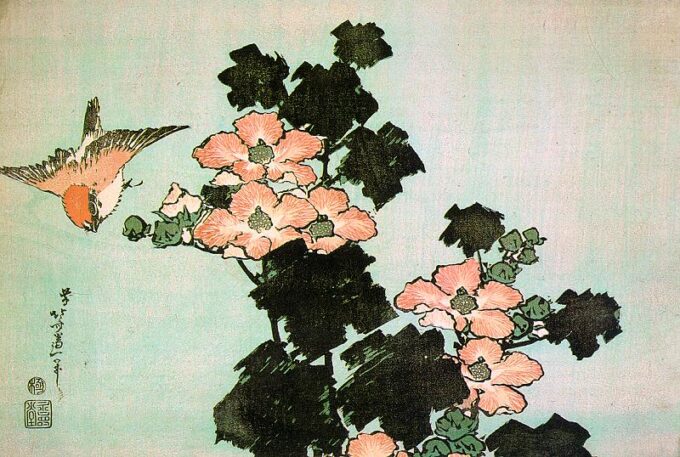 Hibisco e passero – Katsushika Hokusai Katsushika Hokusai 105x70