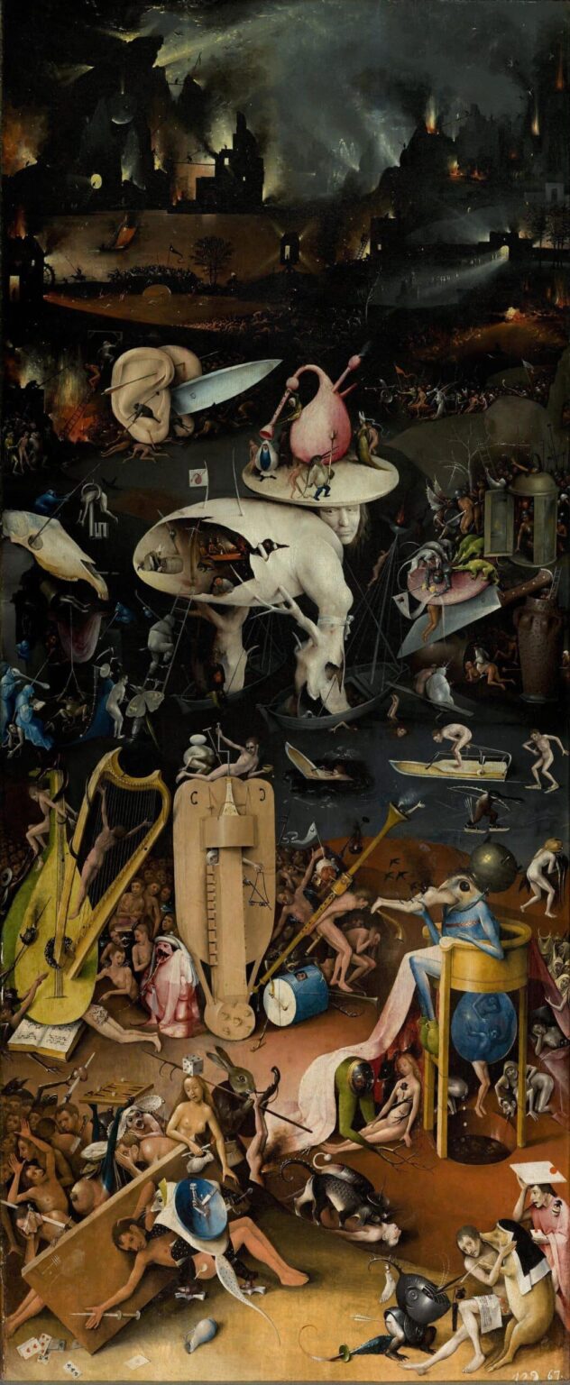 Il Giardino delle delizie terrene, l’ala destra interna (l’inferno) – Jérôme Bosch Hieronymus Bosch 70x160