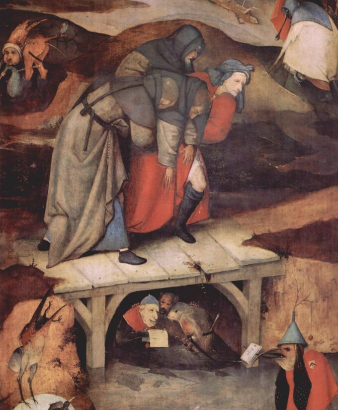 Dettaglio del trittico della Tentazione di sant’Antonio, verso il 1501 – Jérôme Bosch Hieronymus Bosch 70x85