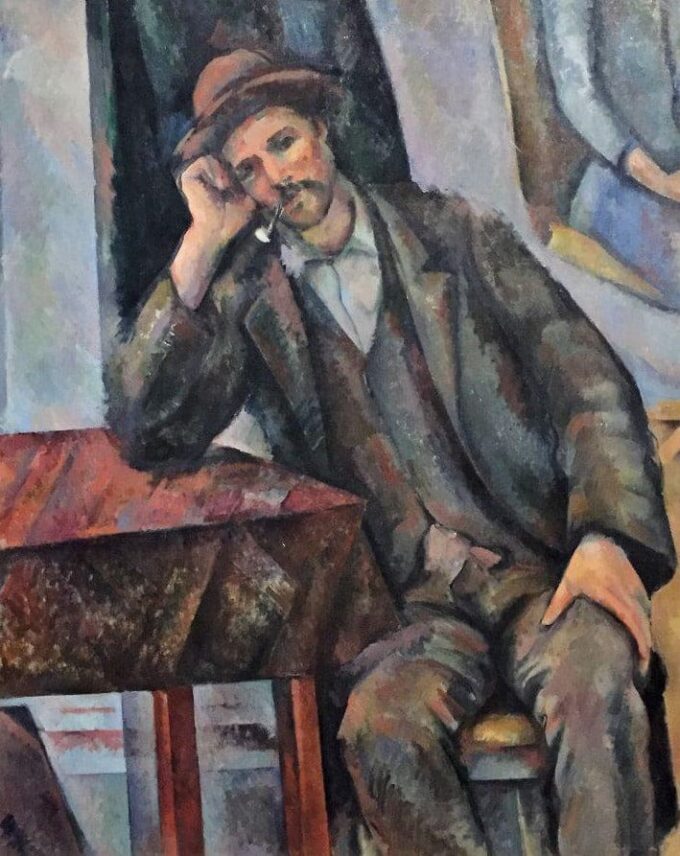 Uomo con una pipa – Paul Cézanne Paul Cézanne 70x85