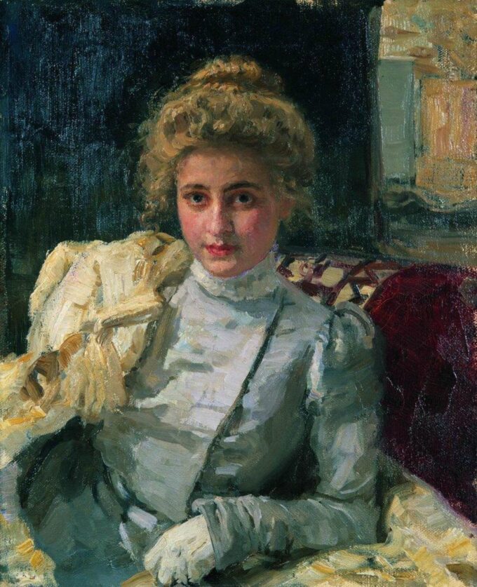 La donna bionda (ritratto di Tevashova) – Ilya Repin Il'ja Efimovič Repin 70x85