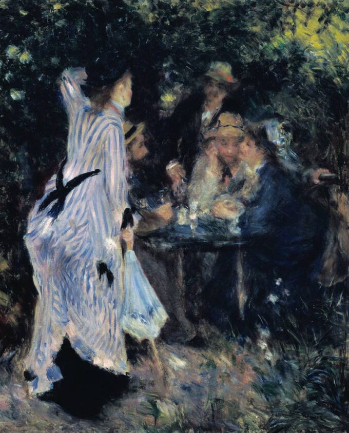 Nel giardino, o sotto gli alberi del Moulin de la Galette di Pierre-Auguste Renoir Pierre-Auguste Renoir 70x85