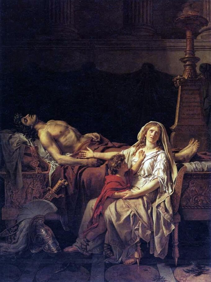 Andromaca che piange Ettore – Jacques-Louis David 70x85