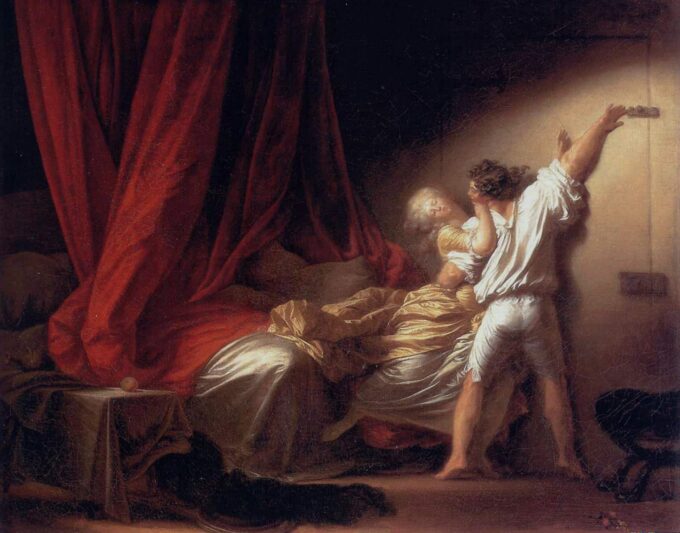 La serratura – Jean-Honoré Fragonard Jean-Honoré Fragonard 85x75