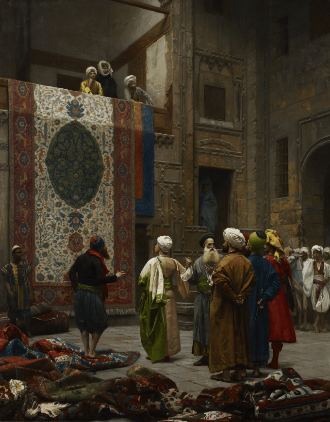 Mercante di tappeti al Cairo – Jean-Léon Gérôme Jean-Léon Gérôme 70x85