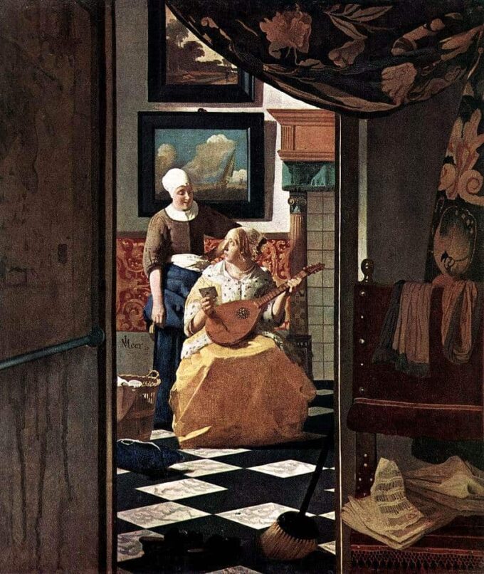 La lettera d’amore (Vermeer) – Johannes Vermeer Jan Vermeer 70x85