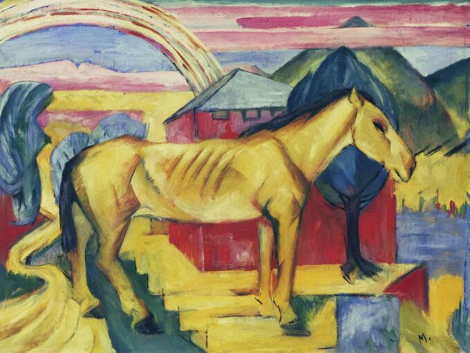 Cavallo lungo giallo – Franz Marc Franz Marc 85x75