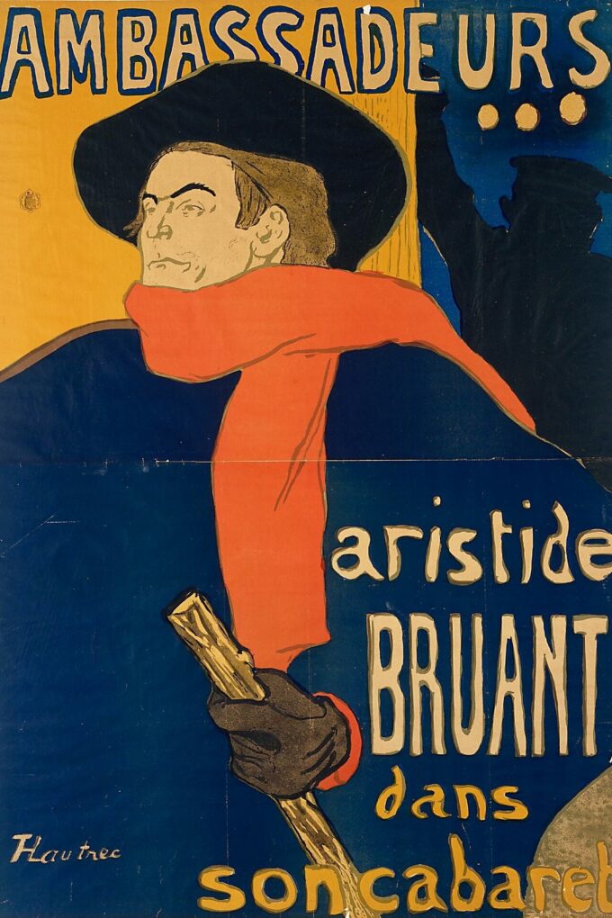 Ambasciatori (Aristide Bruant nel suo cabaret) – Toulouse Lautrec Henri de Toulouse-Lautrec 70x105