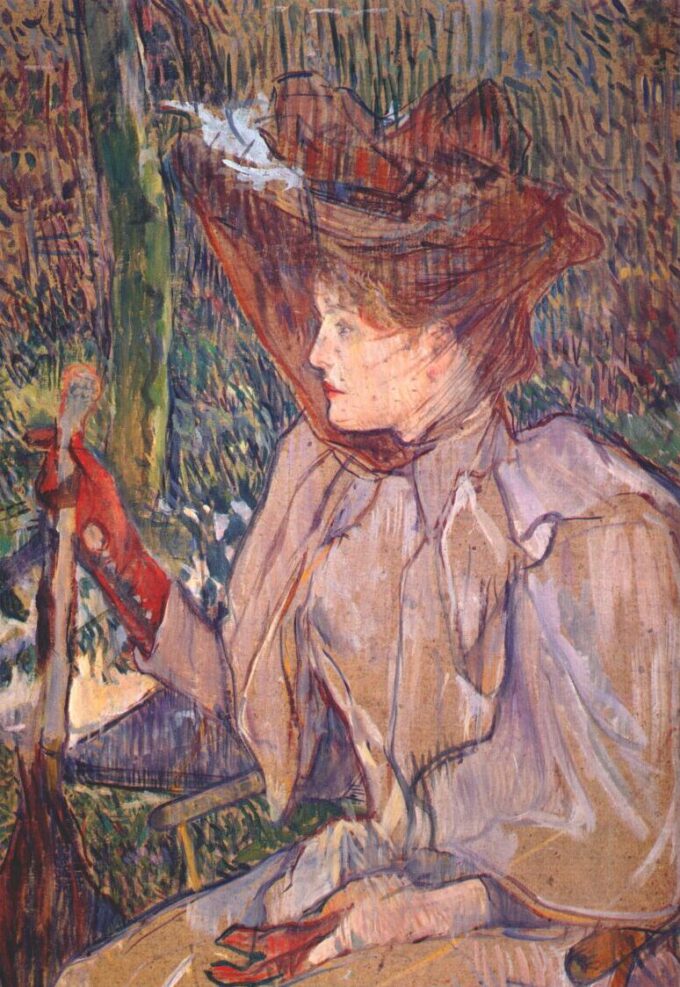 Donna seduta con guanti – Toulouse Lautrec Henri de Toulouse-Lautrec 70x105