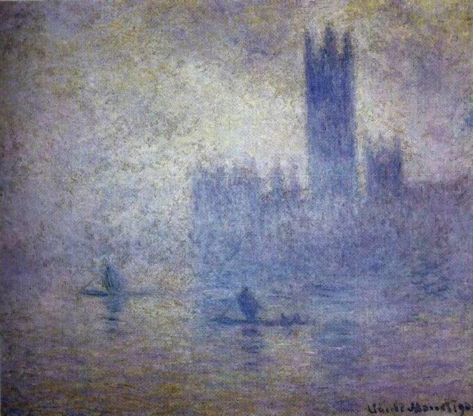 Il Parlamento, effetto nebbia (W 1611) – Claude Monet Claude Monet 70x70