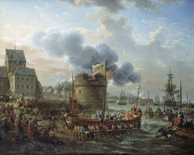 Louis XVI in visita al porto di Cherbourg nel 1786 – Louis Philippe Crepin Louis-Philippe Crépin 85x75