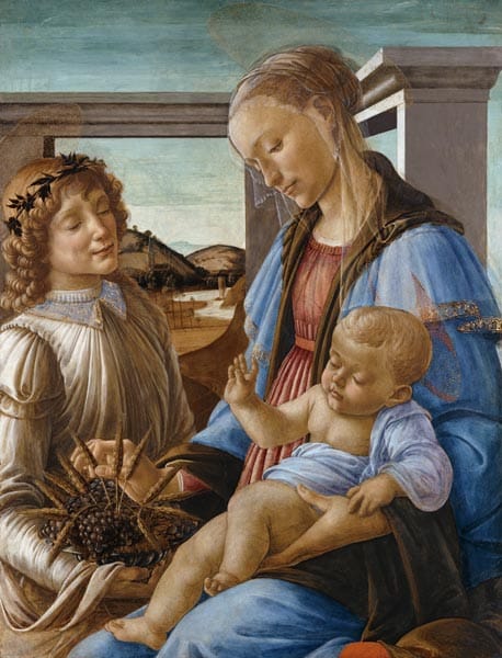 Madonna e bambino con angelo (Madonna dell’Eucarestia) – Sandro Botticelli Sandro Botticelli 70x85