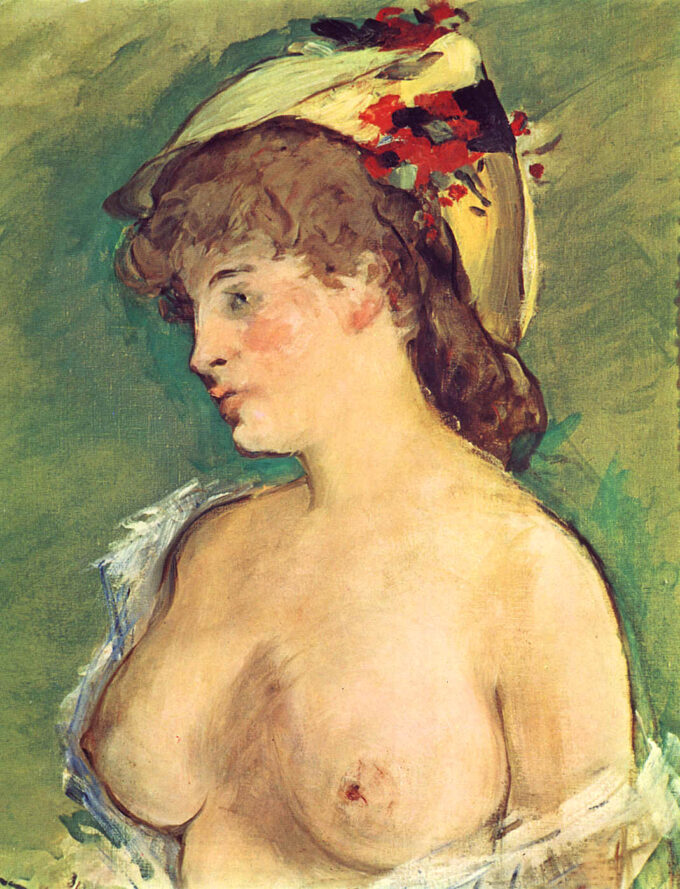 La bionda con il seno nudo – Edouard Manet Édouard Manet 70x85