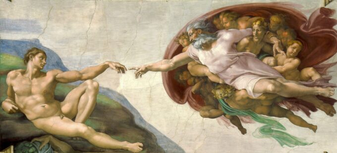 La Creazione di Adamo – Michelangelo Michelangelo Buonarroti 160x70