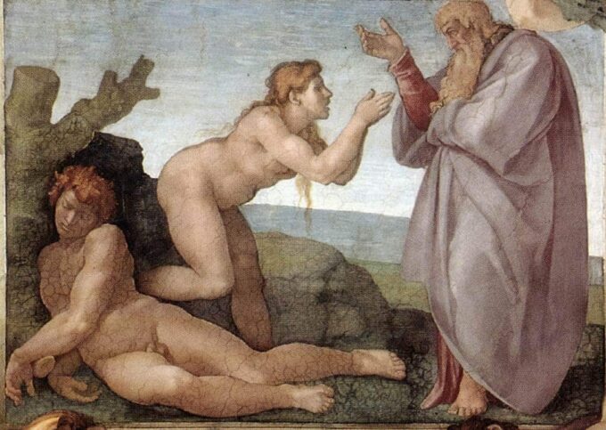 La Creazione di Eva – Michelangelo Michelangelo Buonarroti 105x70