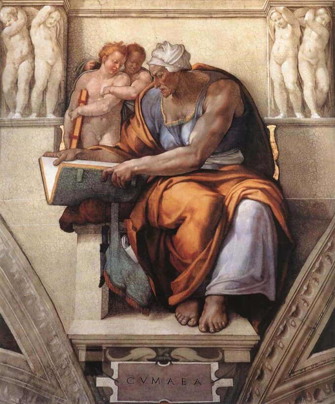 Sibilla Cumana – Michelangelo Michelangelo Buonarroti 70x85